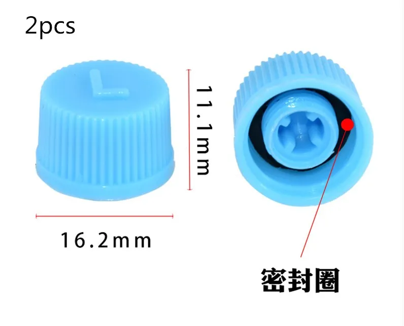 Tappi per nucleo valvola copripolvere per refrigerante per condizionatore d'aria per auto Tappi per porta laterale alta e bassa Accessori per tappi auto ad alta bassa pressione - Image 5