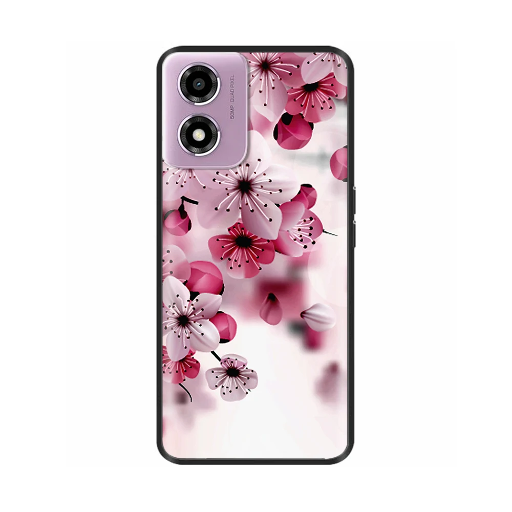 Motorola Moto E14 Soft TPU Silicone Protective Back Cover with Printed Design
