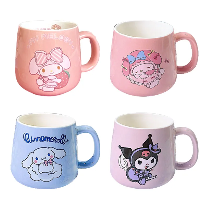 

Sanrios Pachacco Cinnamoroll My Melody Hellokittys Kawaii Anime Peripheral Ceramic Mug Cartoon Household Cup Personality Fashion