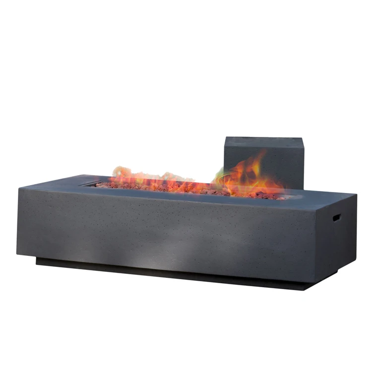 

Outdoor 50,000 BTU Rectangular Fire Table with Tank Holder
