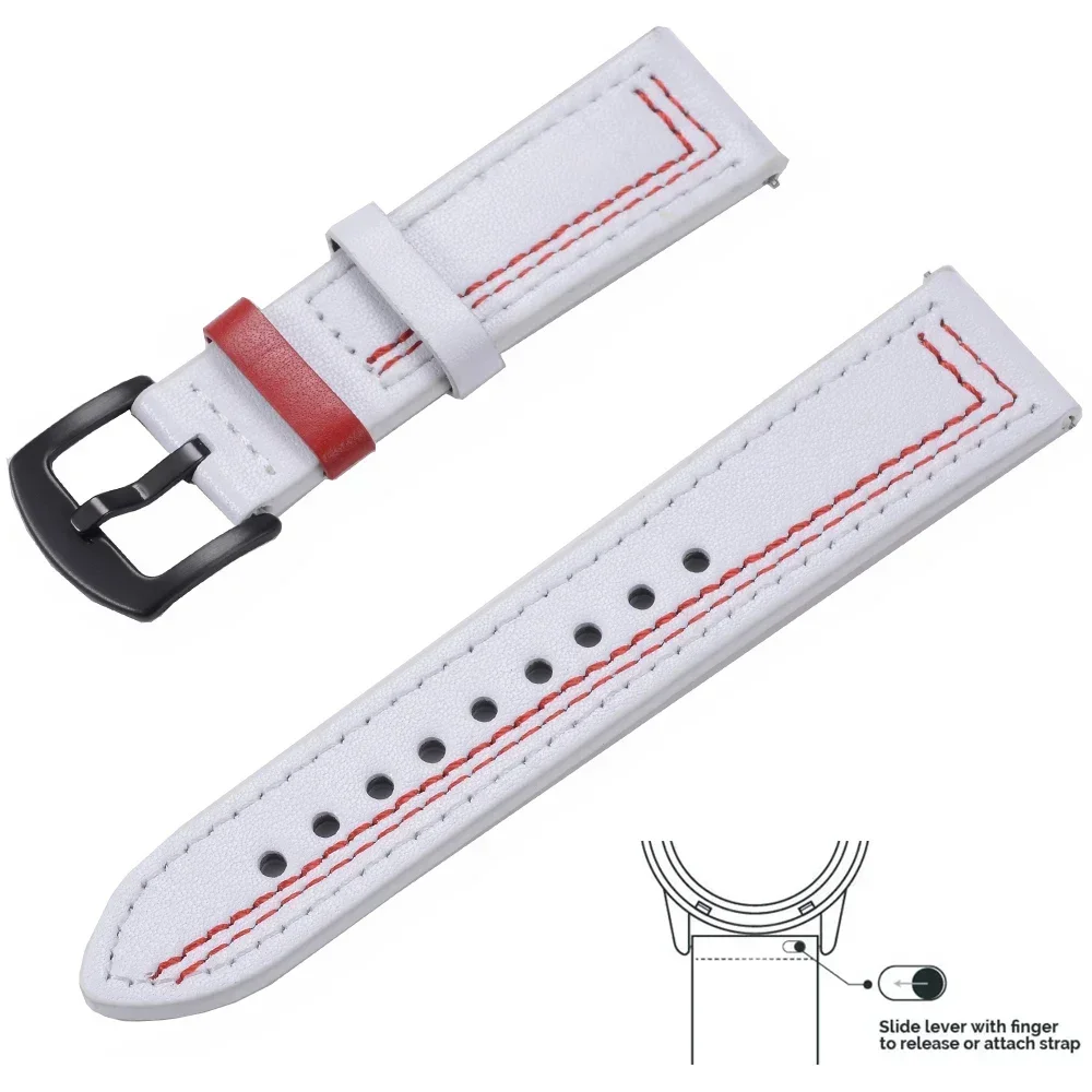 Premium Leather Watch Band, 20mm/22mm - Classic and Pro Styles