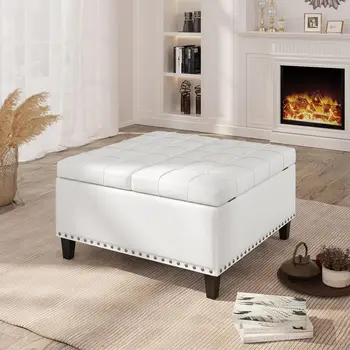 Lift-Top Storage Ottoman Bench 1