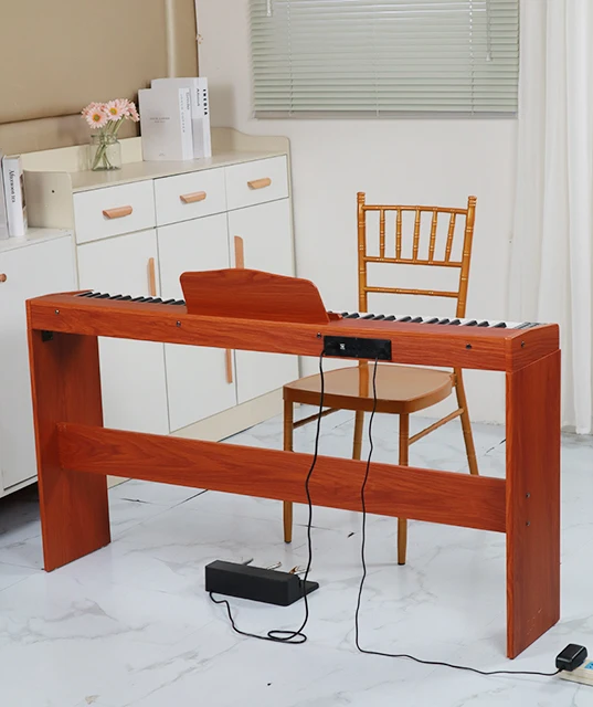 Hot Sale LED Digital Display Wooden Music Piano Multi-functional Electric Piano 88 Touches Keyboard Digital
