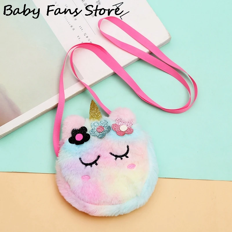 Bolsa de muñecas de peluche de para niños, bolso de hombro para bebé, juguetes de peluche de animales, monedero pequeño, carteras redondas, bolsos de piel| | - AliExpress