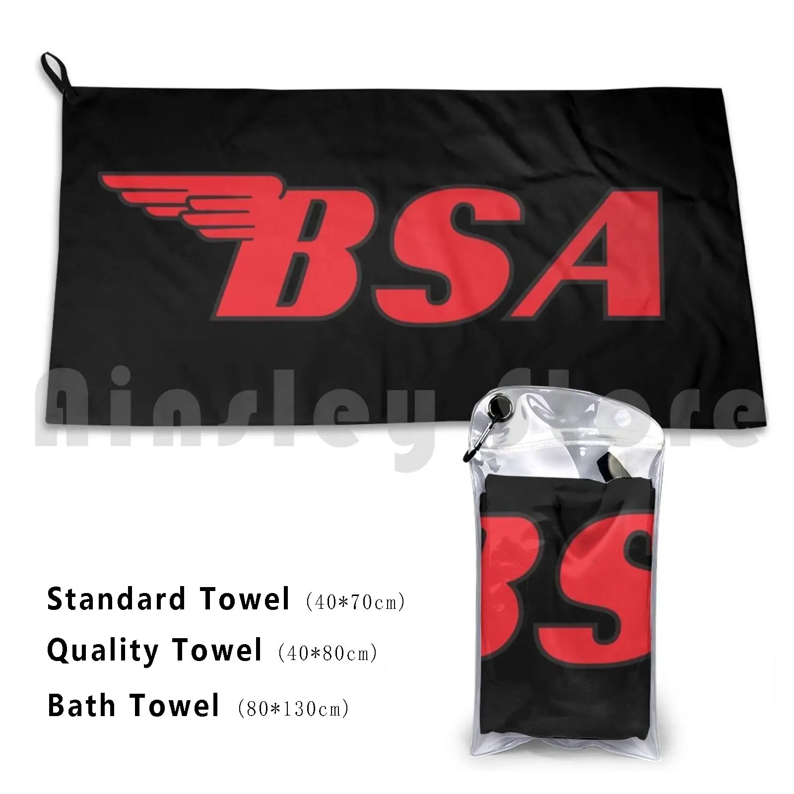 Bsa Motorcycles Logo 2 Asciugamano Personalizzato Asciugamano Da Bagno Moto Norton Retro Chopper Classic Motorcycle Matchless