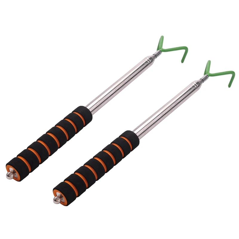 

2X Disc Golf Retriever Telescoping Disc Golf Grabber Durable Stainless Steel Disc Golf Retrieving Device Retrieve Discs