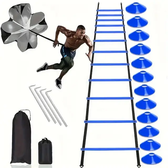 1set Football Soccer Training Equipment Fitness Speed Training Resistant Parachute Chute Running Umbrella 2