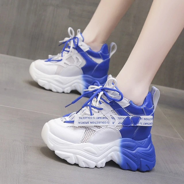 2022 New Women Platform Arched Sneakers Archlight Height Increasing Lace-Up  Running Casual Mixed Color Woman Vulcanize Shoes - AliExpress