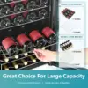 45  Wine Cooler Refrigerator, Small Built-in Wine Fridge for Red, White and Champagne, 4.5 Cu.ft Mini Fridge with A 2
