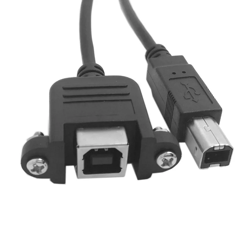 

USB Type B Male To Female 90 Degrees Right Elbow Angle 1M Extension Cable Scanner Printer Data Cable