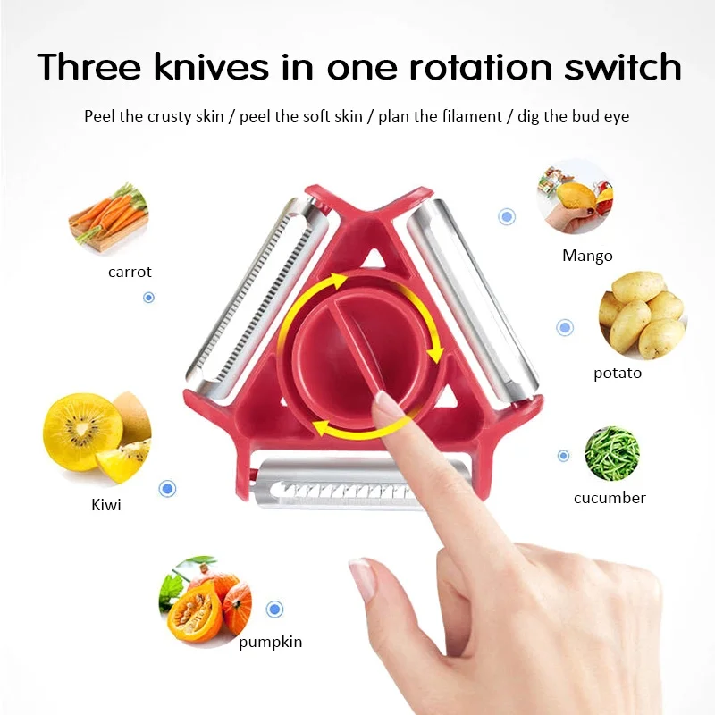 3 In 1 Slicer Shredder Peeler Julienne Cutter Multi Peel Blade Grater Kitchen Tool vegetables grater vegetable chopper