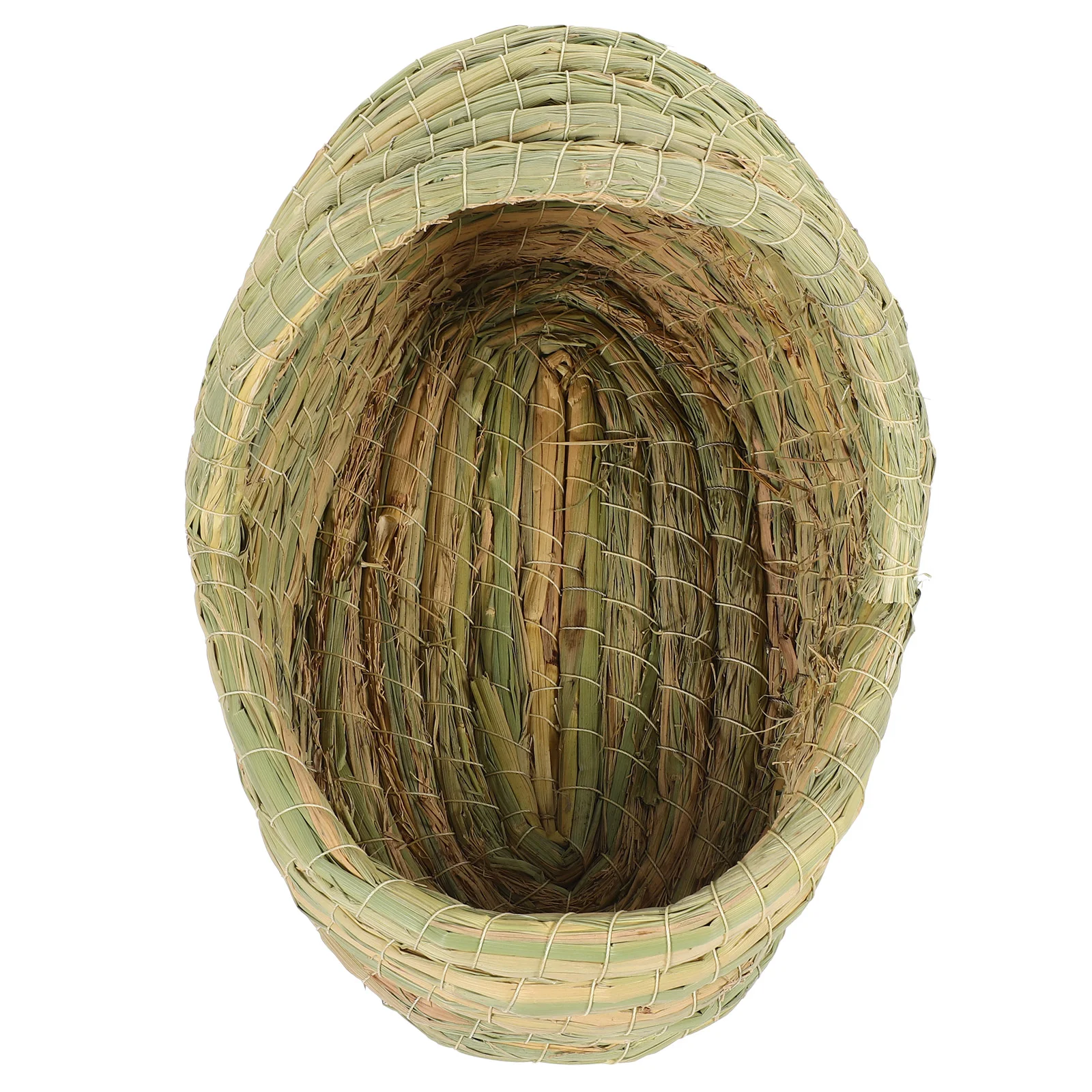 Straw Woven Chicken Nest Slipper Nest Egg Laying Basket Small Pet Bed Quail Cage Breeding Hut Guinea Pig House Bird Cages Nests
