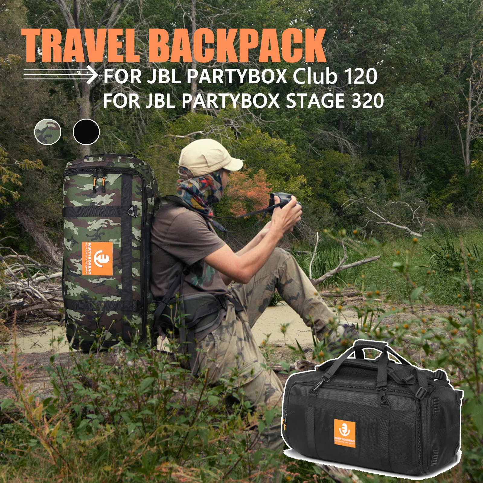 Sac à Dos EVA Pour JBL Partybox2 Encore - 32x36x9 Cm, Housse De Transport Noire, Sangles Réglables - 6