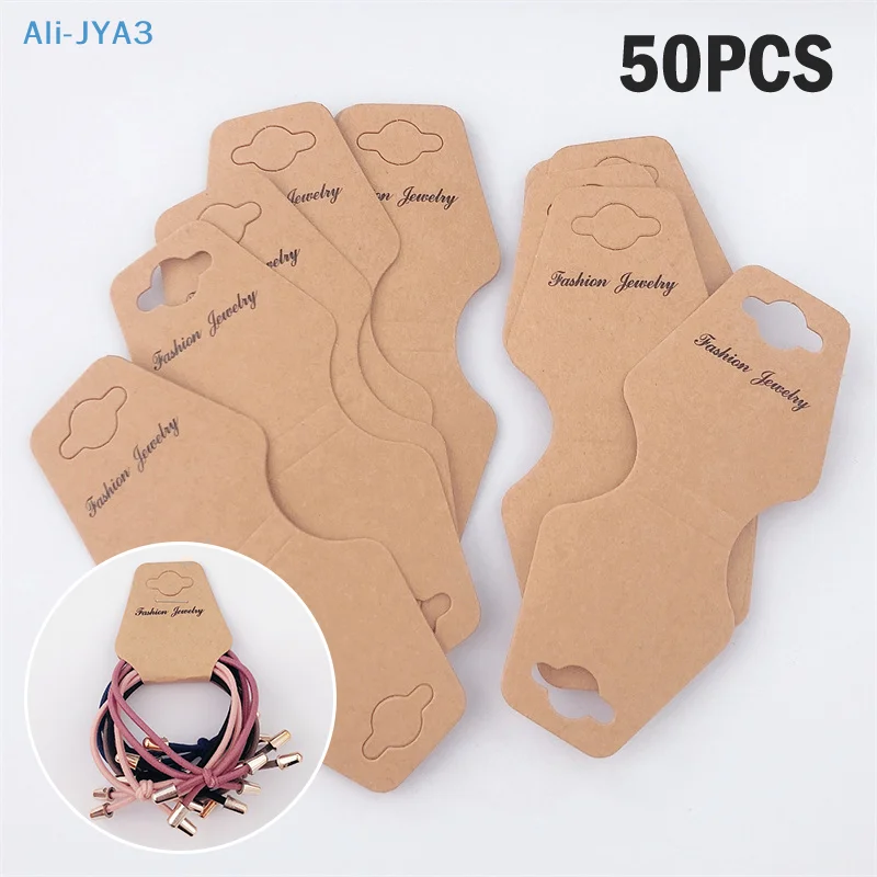 

50PCS 4.3*10cm Jewellery Packing Card DIY Package Tag For Necklace Bracelets Headband Hair Rope Display Holder Cardboard