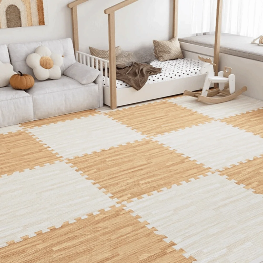 12 Stück Komfortable 30/60cm Baby-Spielmatte EVA-Schaumstoff Babymatten Kinder-Übungsteppich für Zuhause Wohnzimmer – Detail 4