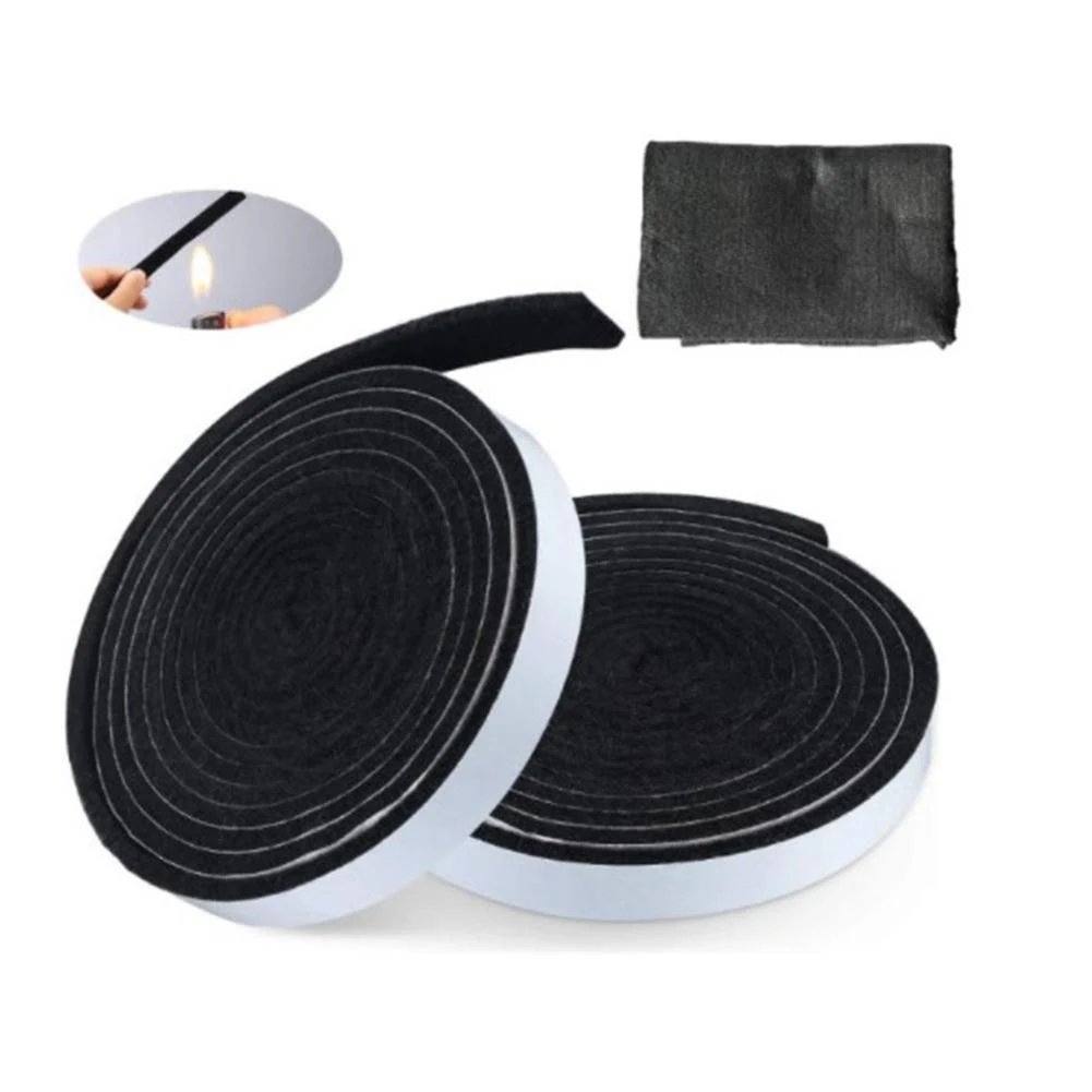 

Roll Sealing Tape Fire Resistant Fibre 2.5cm X 3.6m BBQ Gasket Tape Smoke Seal Strip Smoker Grill Garden Outdoor Cooking Tool