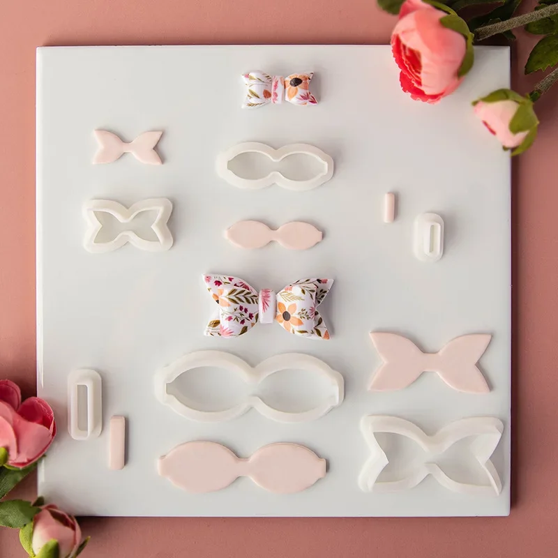Polymer Clay Cutter 2Pcs/3Pcs Set Bows Shaped Polymer Clay Earring Cutters Dangle Bowknot Clay Molds DIY Pendant Hair Clip Handmade Making