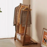 Porte-vêtements, du sol au plafond, pour chambre à coucher, petit porte-vêtements, simple, pour chevet, usage domestique intérieur, dortoir, pour vêtements temporaires 3