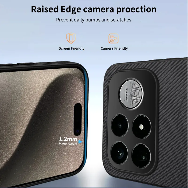 Magnetic Carbon Fiber Texture Shockproof Phone Case Cover