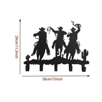Metal Cowboy Wall Mounted Hook 1pc Decorative Rack with Hooks Easy to Install for Hanging Storage Solutions 2