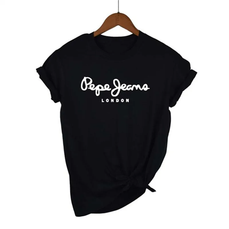 Newest Pepe-Jeans-London Logo T-Shirt Summer Women's Short Sleeve Popular Tees Shirt Tops Unisex mens graphic tees