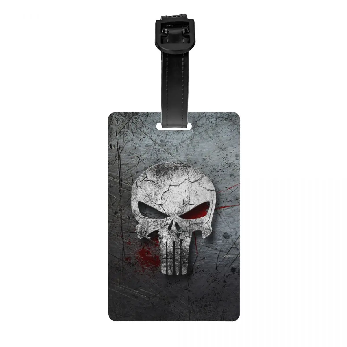 

Vintage Skeleton Punishers Skull Luggage Tags Custom Baggage Tags Privacy Cover ID Label