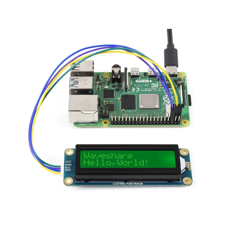 LCD1602 RGB ���, 16x2 ���� LCD, RGB �����Ʈ, 3.3V/5V, I2C ����, ����� ����/���� ����/���� ����� ȣȯ