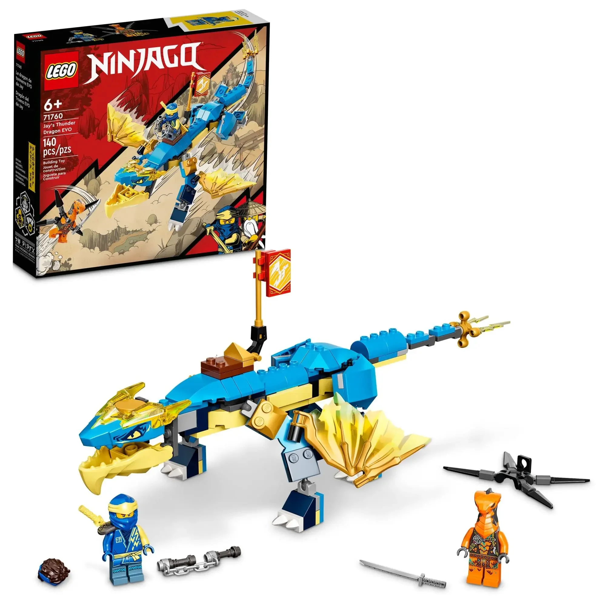 LEGO® NINJAGO® Jay's Thunder Dragon EVO 71760 Building Kit
