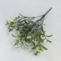 Artificial Flowers UV Resistant Fake Flower Plastic Babysbreath Plants for Garden Porch Window Box Home Decoration Outdoor 6