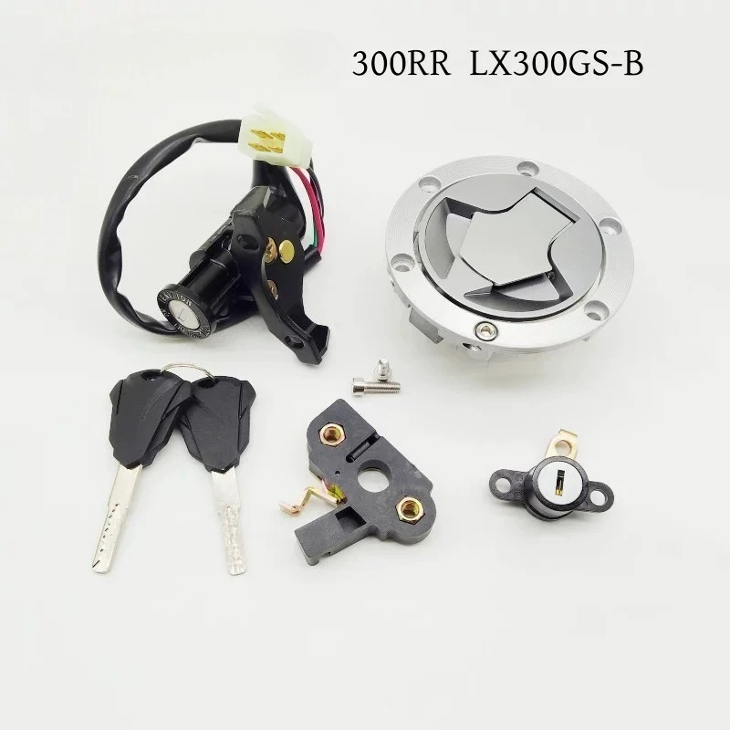 Loncin VOGE 300RR LX300GS-B용 점화 스위치 연료 가스 캡 시트 잠금 키 세트