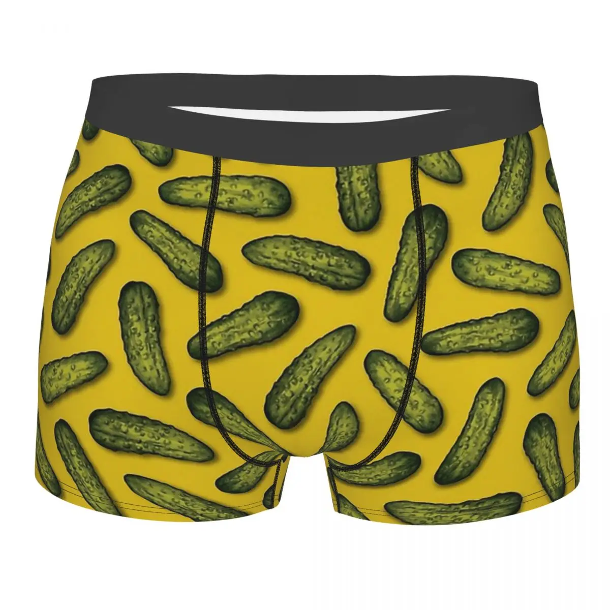 

Трусы A Plethora Of Pickles мужские, дышащие брифы с рисунком огурца, зеленая и желтая кожа, нижнее белье