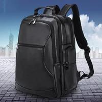 Thick cowhide backpack 17 " laptop backpacks cowskin computer bag business travel leather backpack men's bagpack Big Capacity 1