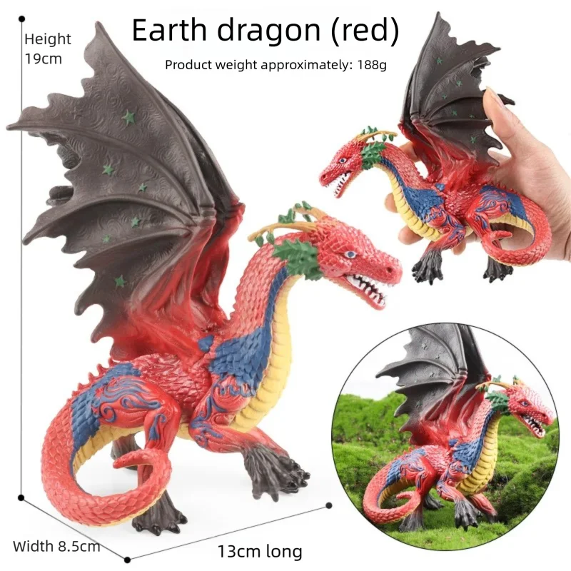 Majestic Mythical Figurine: Ice Wyvern and Phoenix Fantasy Beast Statue