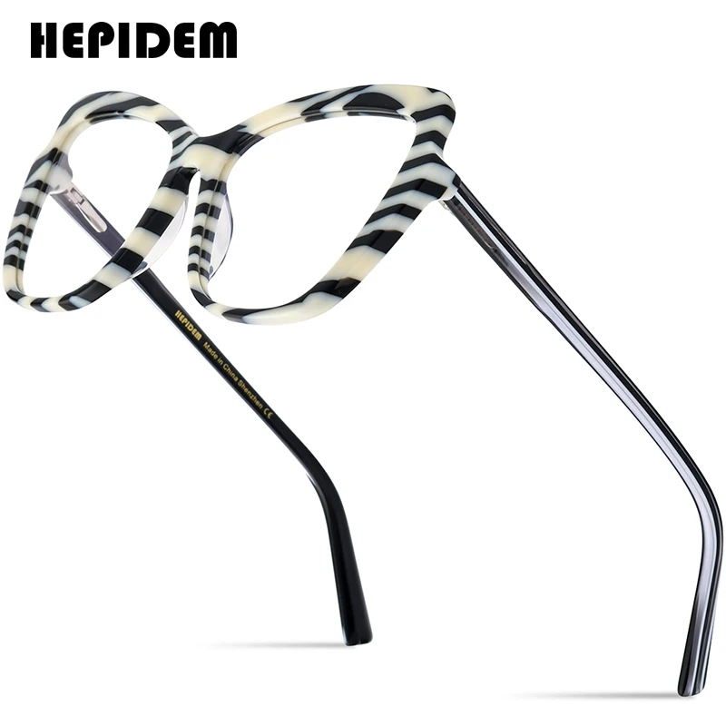 

HEPIDEM Multicolor Acetate Optical Glasses Women 2023 New Cat Eye Prescription Eyeglasses Cateye Spectacles Eyewear H9330