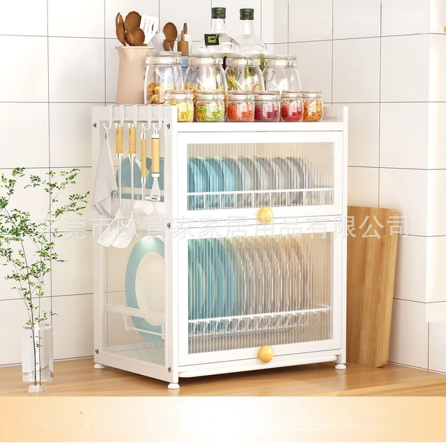 Sink Rack Home Dustproof Cupboard Dish Storage Rack Drain Rack Dishes  Kitchen Utensils Storage Rack Tableware Organizer Box - AliExpress