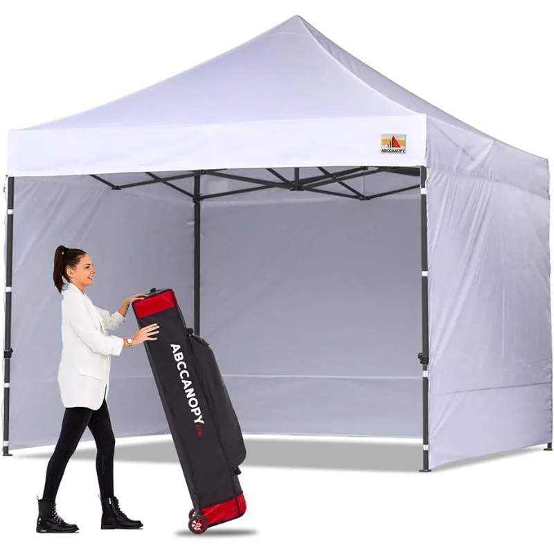 

ABCCANOPY Heavy Duty Ez up Canopy Tent with Sidewalls 10x10, White