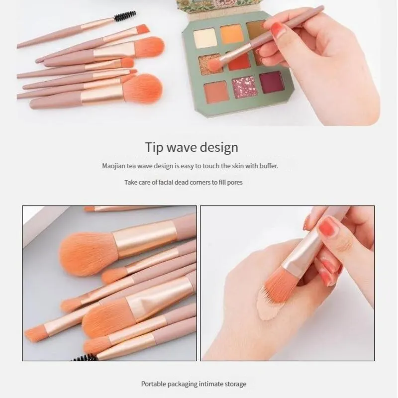 Makeup Brushes Set Soft Hair Face Powder Highlight Eye Shadow Brush Beginner 7pcs