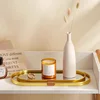 Thick Glass Mirror Storage Oval Tray Tea Fruit Tray Decoration Cosmetics Jewelry Tray For Vanity Bedroom Storage Rack Best Gift 4