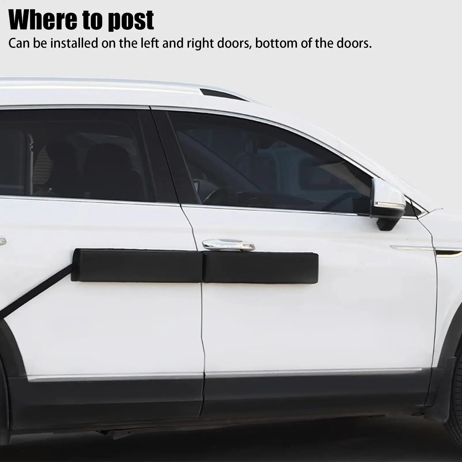 new 98x11x4CM Car Door Protector Magnetic Folding Connected Style Body Side Edge Guard Decorative Anti-scratch Protection Strips