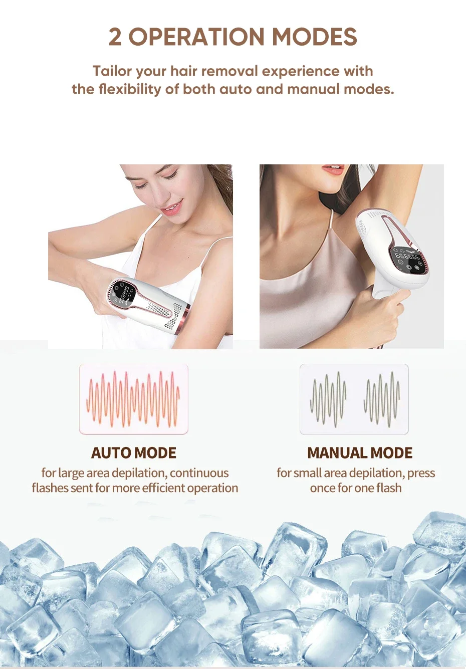 Epilatore laser a raffreddamento per donna e uomo bikini_voghion.com
