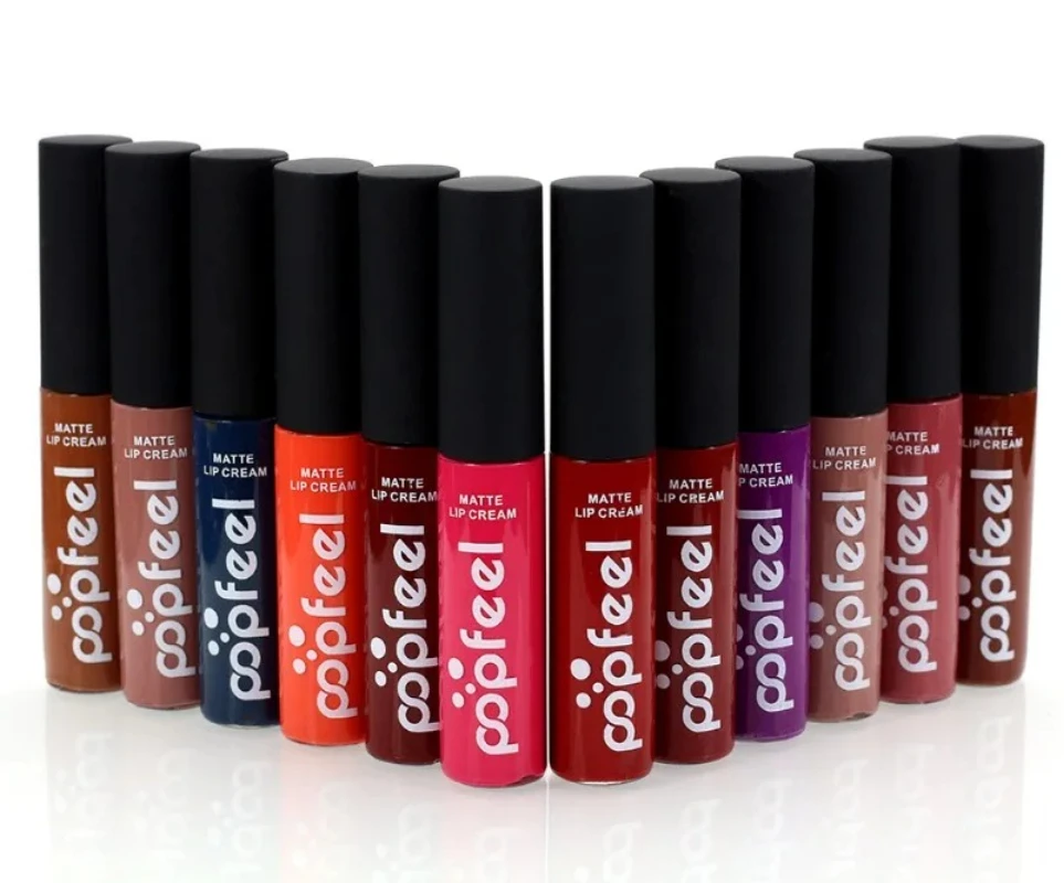 Makeup Waterproof batom Tint Lip Gloss Red Brown Nudes Long Lasting Liquid Matte Makeup Lipstick lip makeup lip glaze lip tint lip gloss lip lacquer lip stain