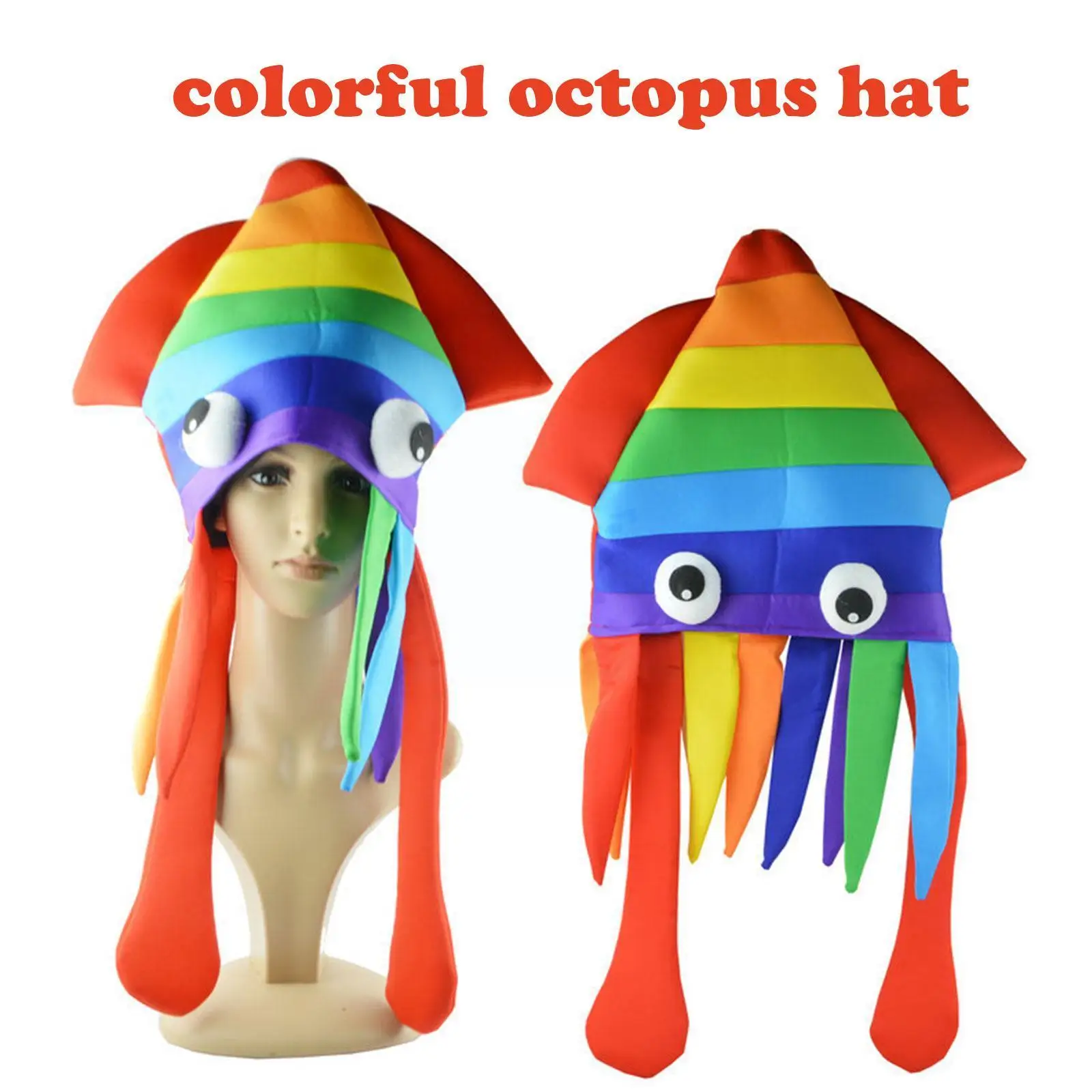 

Novelty Cute Headgear Funny Hat Octopus Hat Multicolored Animal Party Decoration Mushroom Halloween Costume Squid Hat Sea