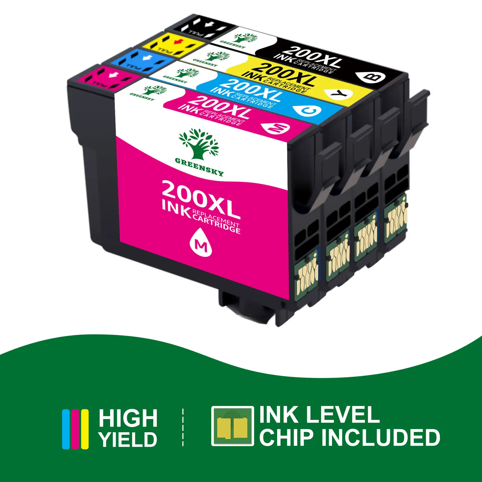 

4-Pack 200XL Ink compatible with Epson Expression Home XP-310 400 410 WF-2540