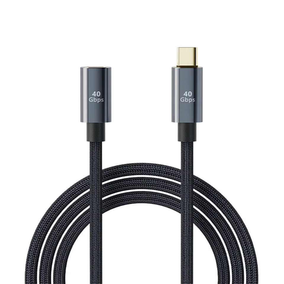 Câble Extension USB4 240W 0,3M - Charge Rapide Et Transfert 40Gbps Angle Droit