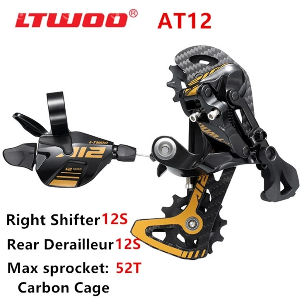 LTWOO MTB 12 Speed golden Groupset 1X12 Shifter Carbon cage Rear Derailleur ZTTO 12S11- 52T gold K7 Cassette 12V Chain Current