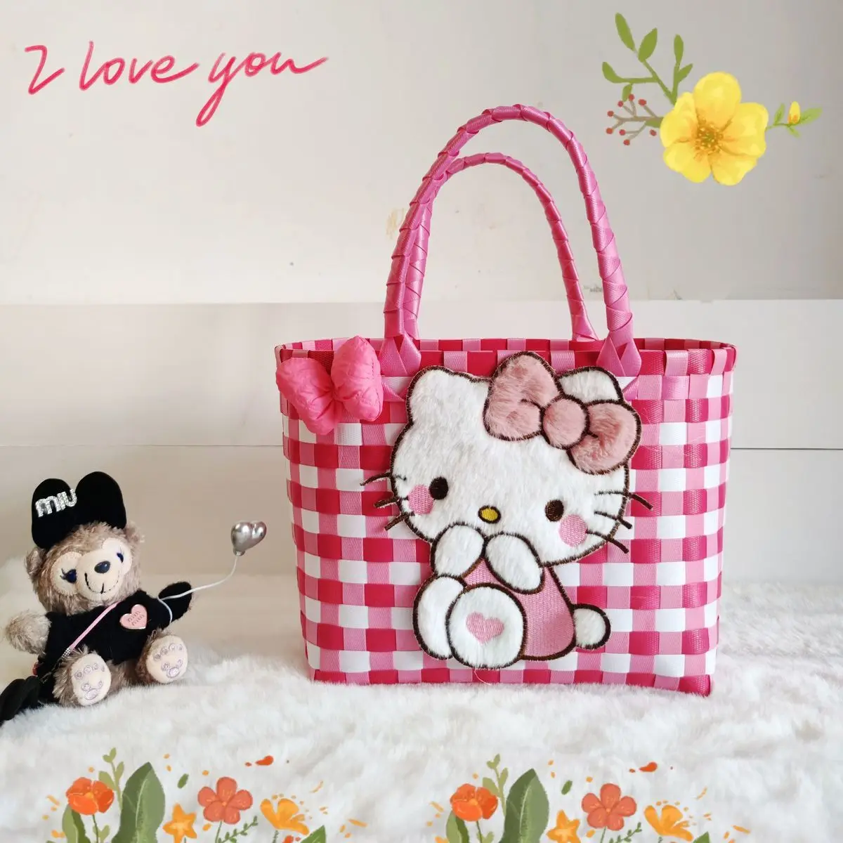 Hello Kitty Woven Handbag
