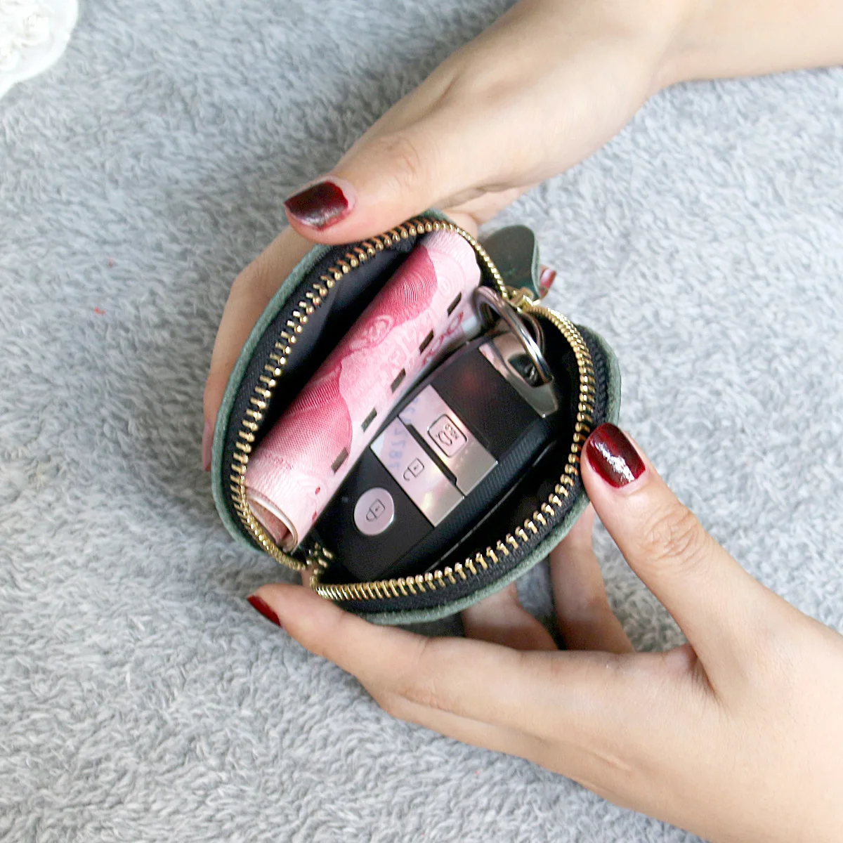 Vintage Women Genuine Leather Coin Purses Girls Zipper Wallet Ladies Clutch Change Purse Female Small Shell Money Bag Wallets