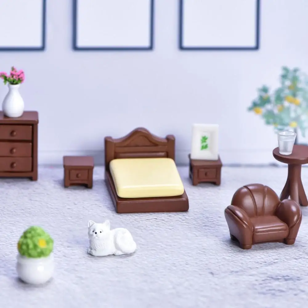 Bonsai Accessories Chair Dollhouse Ornament Kids Gift Sofa Miniatures Desktop Decor Simulation Bed Model Furniture Figurines