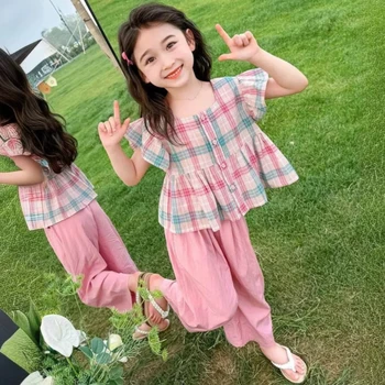 Girls Checkered Set 1