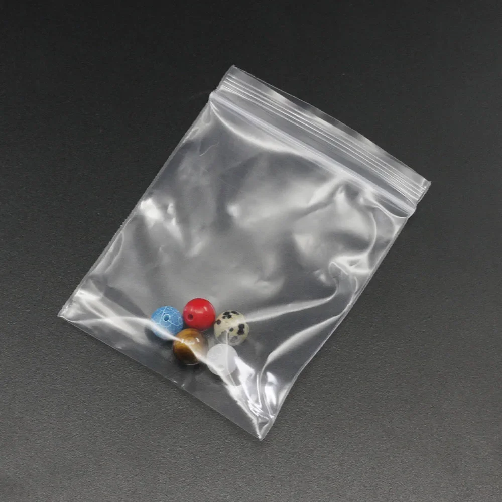 30-100pcs/bag 4*6/5*7/6*8/7*10/8*12cm Zipped Lock Reclosable Plastic Poly Clear Bags Bulk Jewelry Craft Accessory Packaging 3